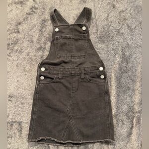 Old Navy Black Denim Overall Dress size S 6-7